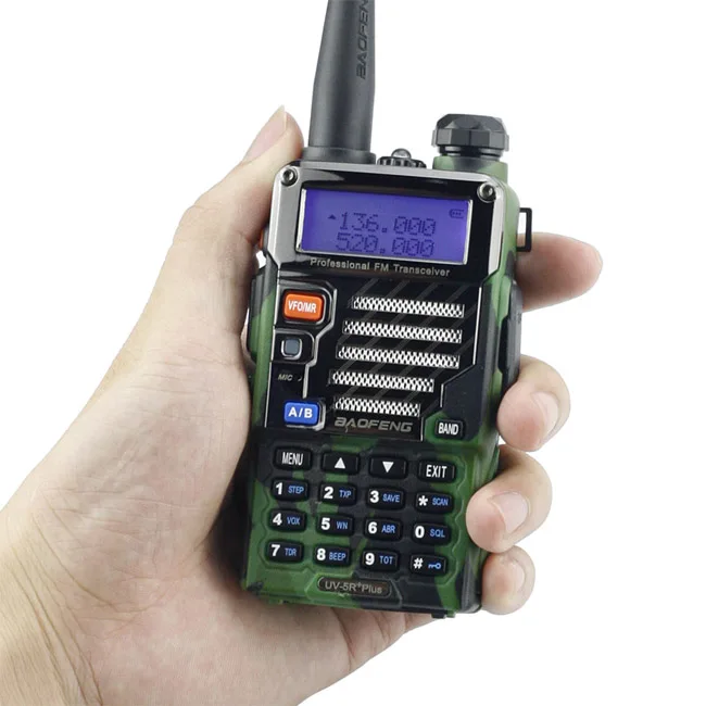 Портативная рация Baofeng UV-5R Plus Двухдиапазонная двухсторонняя радиосвязь 5 Вт 128