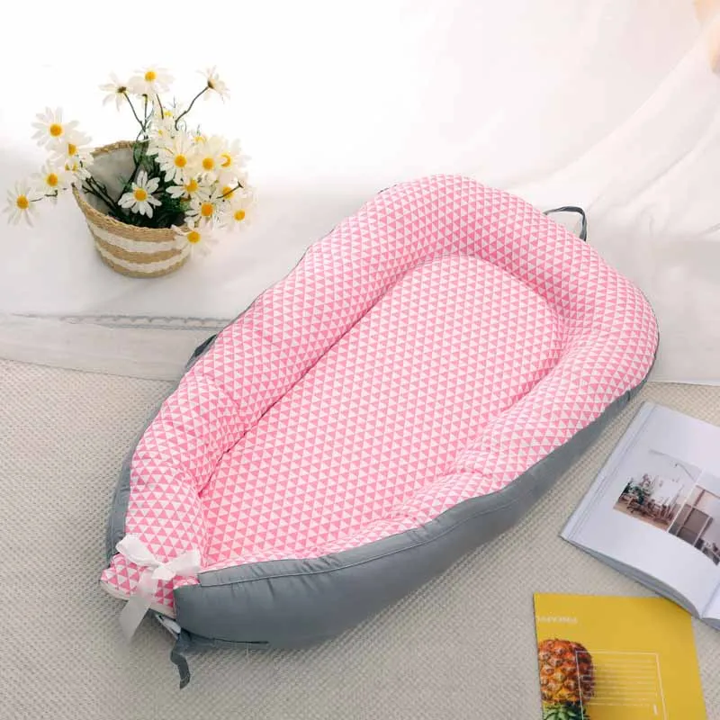 97cmx46cm Портативное детское гнездо для сна детский манеж; кроватка Bebe туристическая детская кроватка-колыбель кроватка для новорожденного бампер съемный матрас для кормления - Цвет: 97cmx46cm