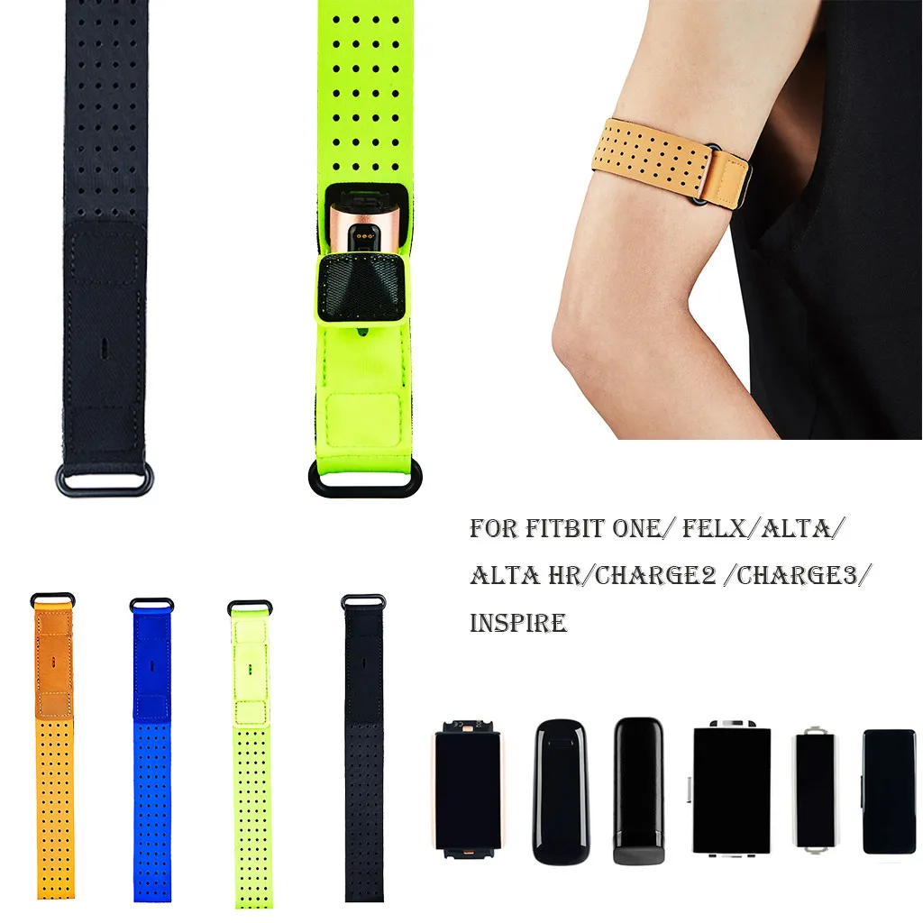 Флуоресцентные спортивные часы ремешок на запястье для Fitbit/Charge 2/Charge 3/Inspire/Alta HR Длина 46 см#595