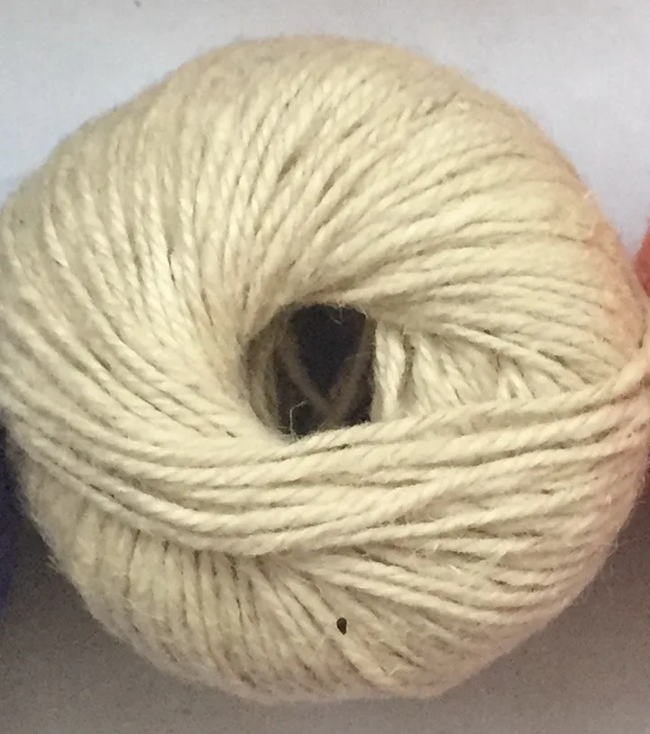 1picec t 10 цветов 2ply 1,5 мм Красочные джутовая веревка 100 метров из пеньки шпагат, веревка ремесленничество Сделай Сам EMS - Цвет: white