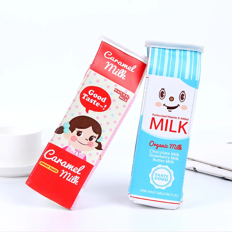 Милый чехол карандаш из ПУ кожи Kawaii креативная Сумка для молока детей подарок
