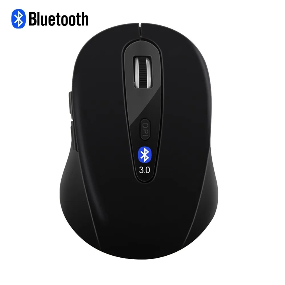 CHYI Bluetooth эргономичная компьютерная мышь Беспроводная оптическая сенсорная игровая мышь 3D Мини 6 кнопок игровые ПК мыши для ноутбука Macbook - Цвет: Черный
