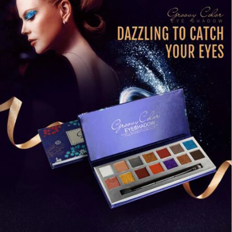 NICEFACE Pressed Powder Glitter Eyeshadow Makeup Sunset Palette Shimmer Matte Eye Shadow Pallete Desert 14 Colors |