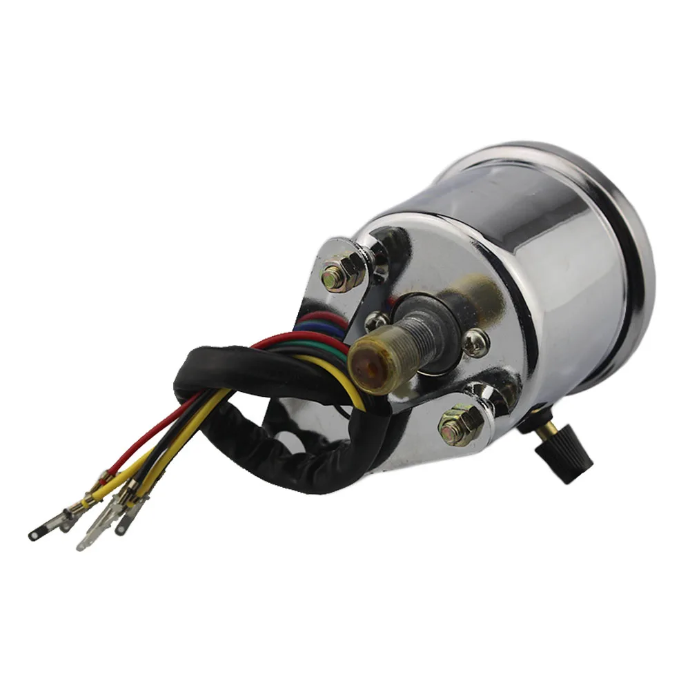 Серебряный мотоцикл Cafe Racer Спидометр Одометр 0 160 км/ч инструмент светодиодный ным