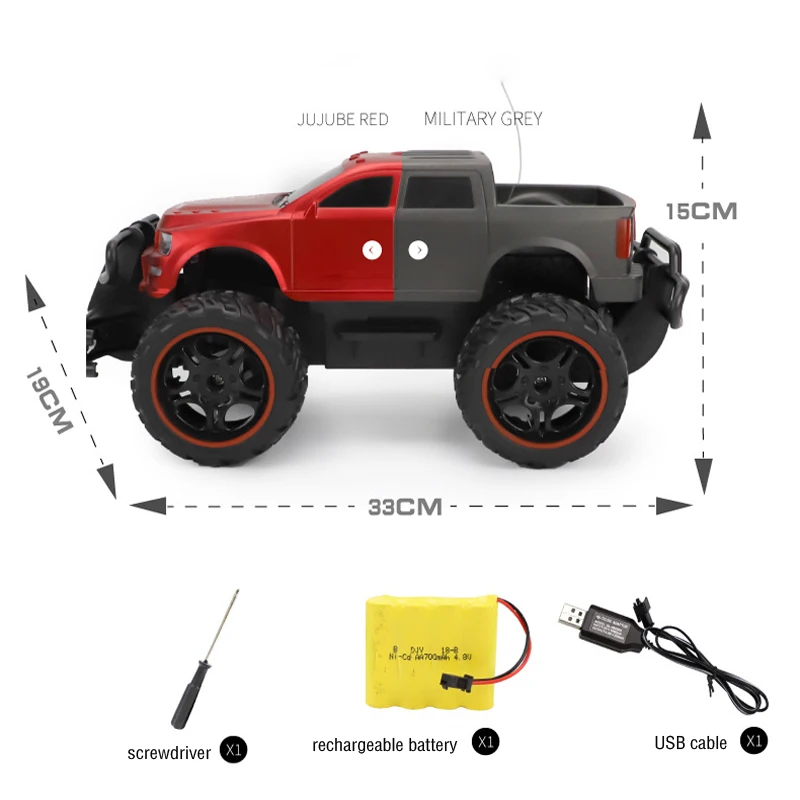 Большой Радиоуправляемый внедорожник с большими колесами 1/14 4WD высокоскоростной
