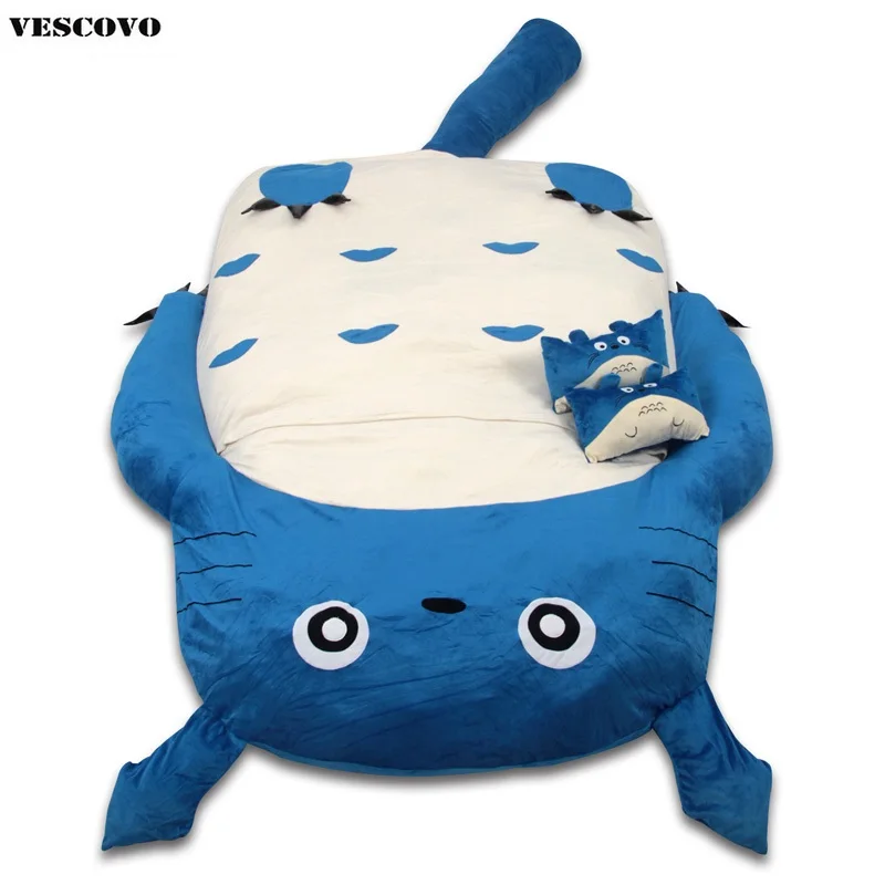 Диван матрас Totoro чехлы для стула спальные мешки с мультяшным принтом синие