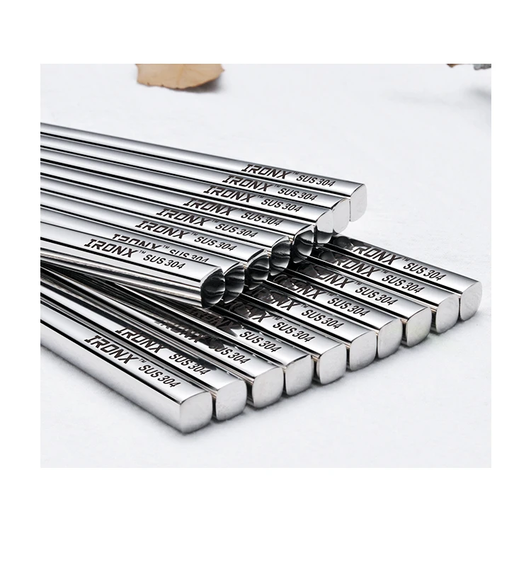 IRONX из нержавеющей стали металлические многоразовые палочки для еды Нескользящие палочки для еды Хаши японские суши Чоп палочки 5 пар