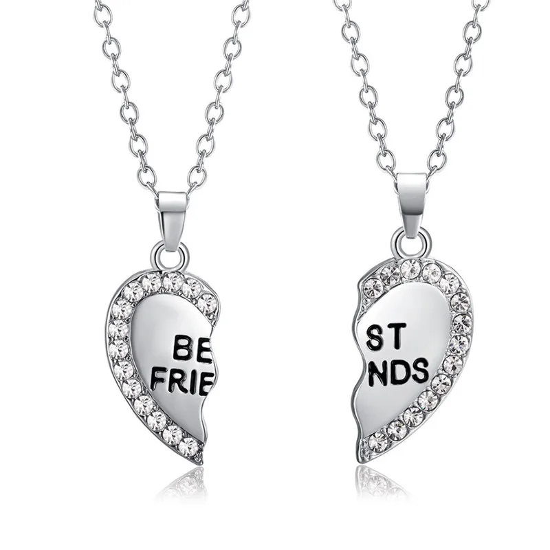 Ожерелье Collares De Moda лучший друг унисекс Мужские Женские кулон в виде сердца Драгоценная цепочка Erkek klye Новинка M#1