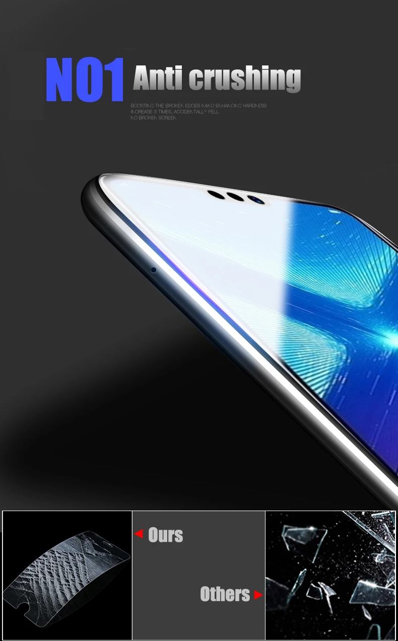 Закаленное стекло для Huawei Honor 8X / Max 2 шт. защита экрана 9H 2.5D Anti Blu Ray стеклянная