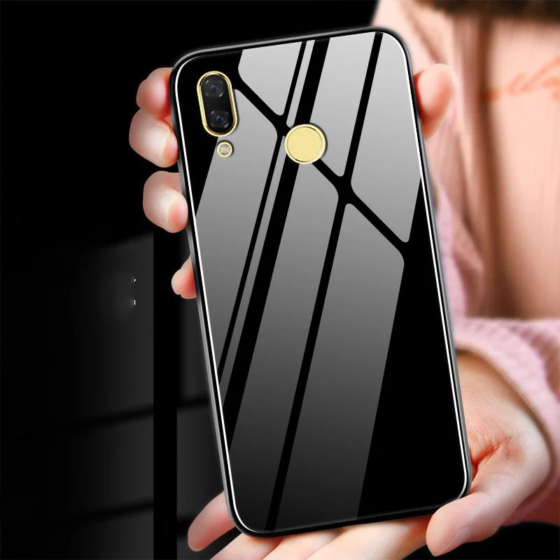 Чехлы для Huawei Nova 3/Nova 3i Оригинальный стеклянный чехол Роскошная мягкая рамка из
