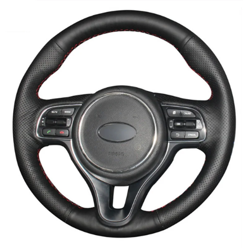

DIY Швейные ПУ кожаный чехол на руль точно подходят для Kia K5 2016-2017 Sportage KX5 2016-2017