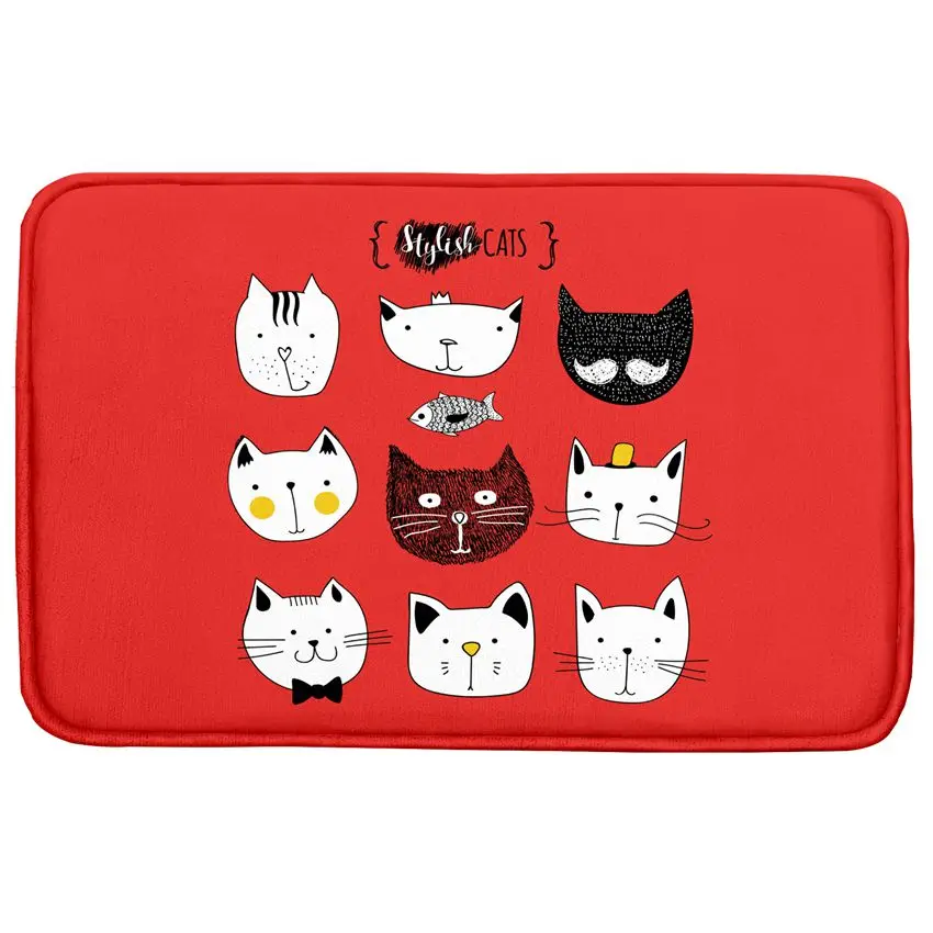 Новый мультяшный акварельный напольный коврик для ванной детские коврики из