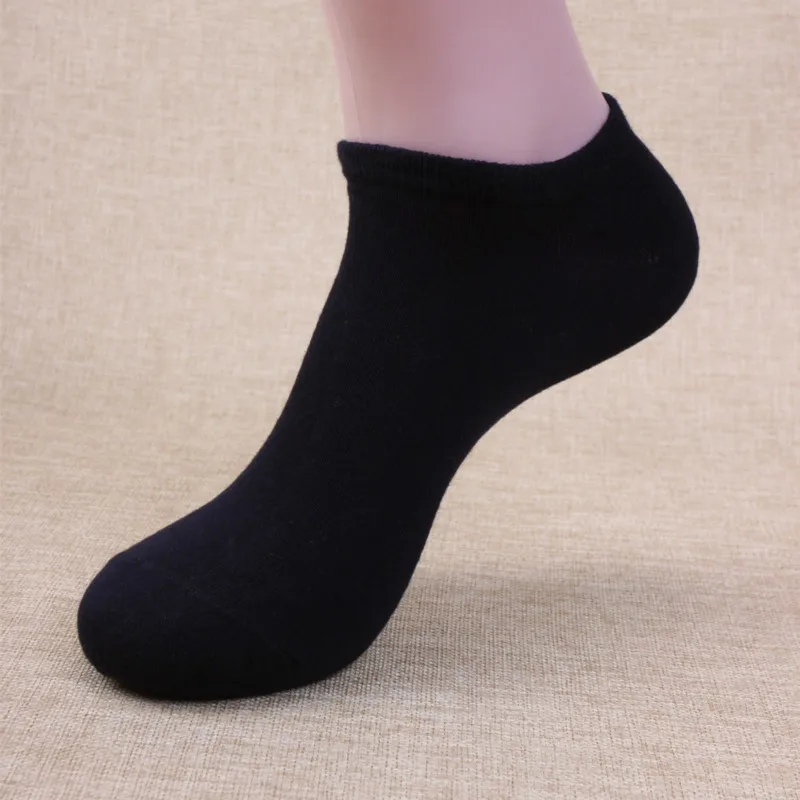 Мужские носки, невидимые мужские хлопковые носки по щиколотку, мужские деловые повседневные однотонные короткие мужские носки, 10 пар/лот