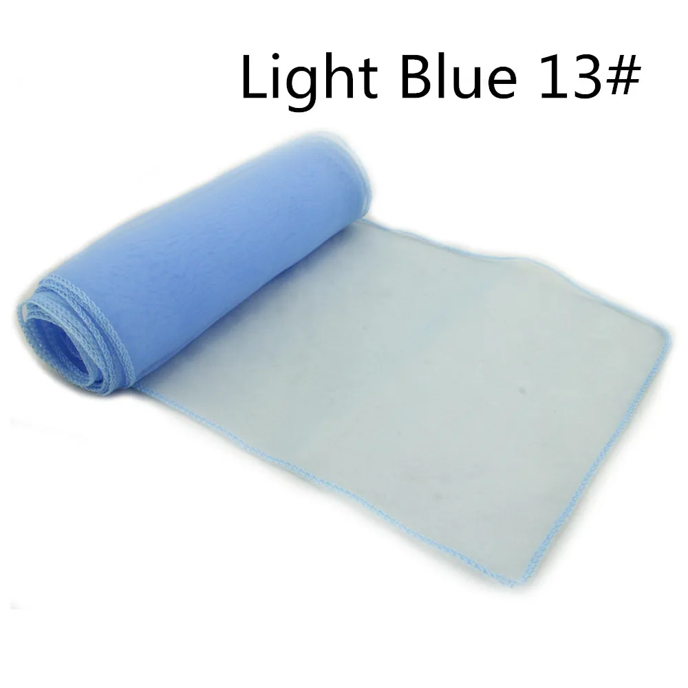 Light Blue Лучшая, 50 шт. фиолетовые ленты для стульев из органзы, украшения для свадебной вечеринки, Акционная цена, лучшее качество, на заказ, галстук для стула с узлом - Цвет: Light Blue