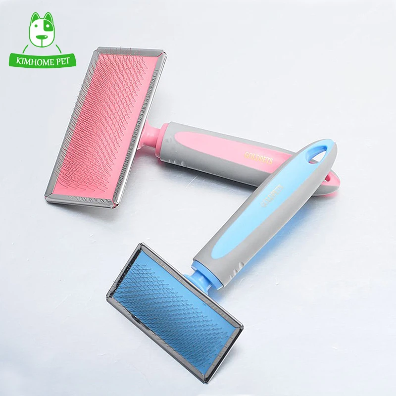 С рисунком собачки и котика Нержавеющая сталь иглы расческа быстрая очистка