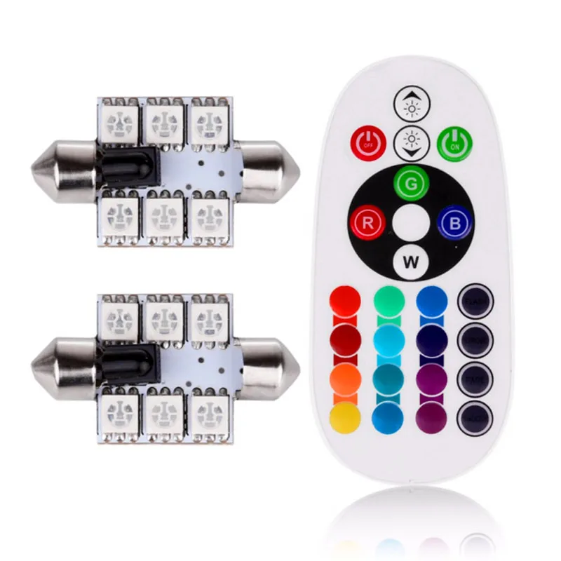 2x LED RGB интерьер автомобиля атмосфера купол свет лампа для чтения BMW E46 E39 E90 E60 E36 F30