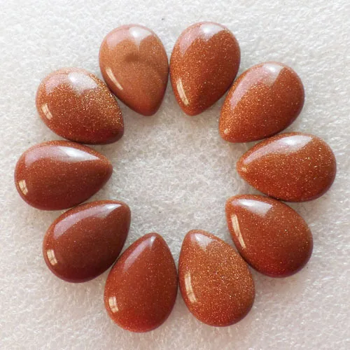 (10 шт./лот) оптовая продажа кабошоны из натурального золота с песком 25х18х7 мм