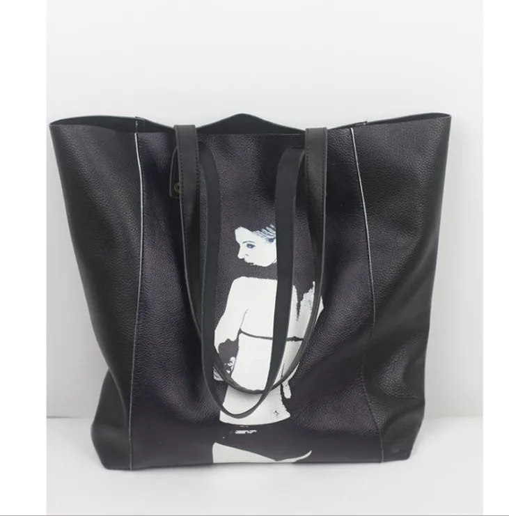 Женская сумка из натуральной кожи Flug katze вместительная Наплечная Сумка воловьей