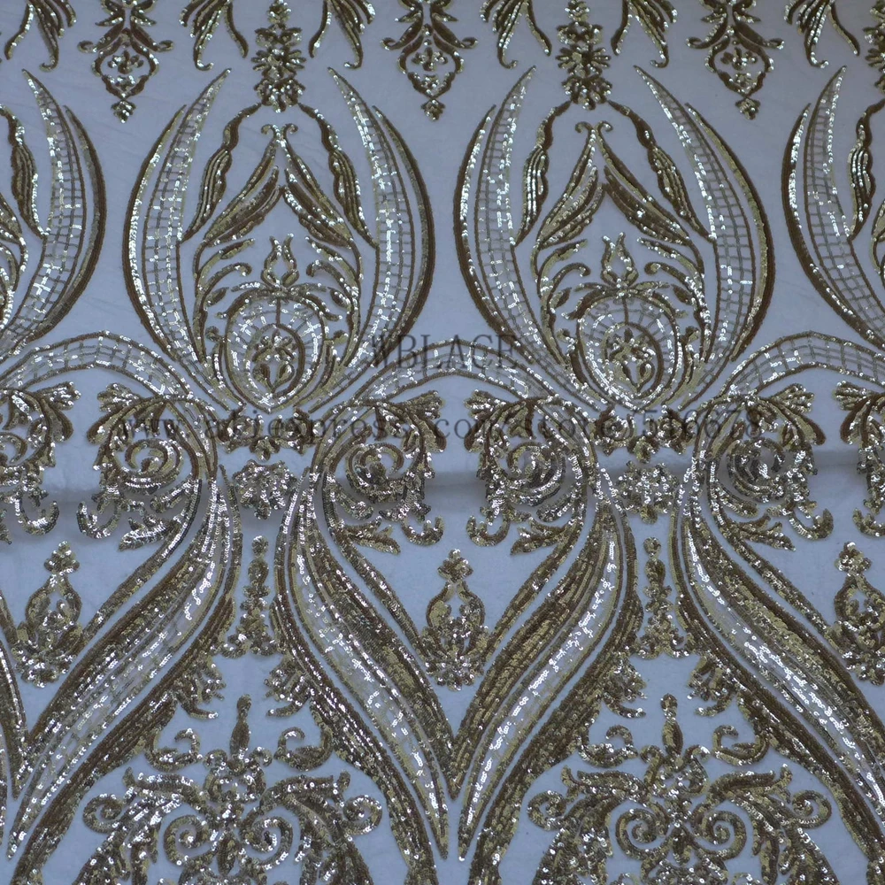 Высококачественная блестящая сетчатая кружевная ткань с блестками