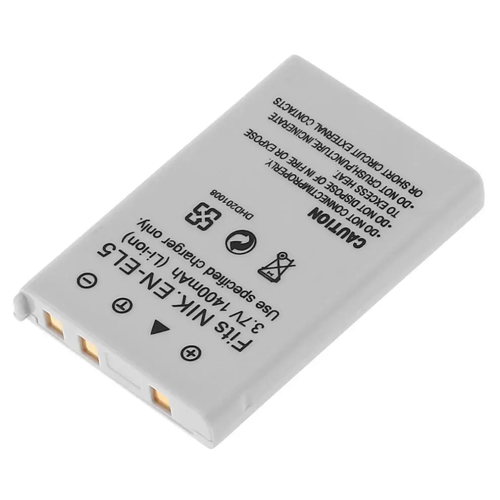 3 7 V 1400 мА/ч EN-EL5 Li-Ion Перезаряжаемые цифровой Камера Батарея для Nikon Coolpix 3700 4200 5200 5900