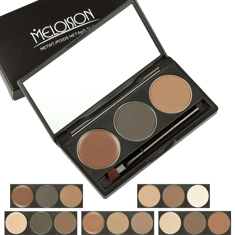 2016 New 2 Colors Eyebrow Powder + 1 Color Eyeshadow Cream Makeup Palette Long Lasting Waterproof Sweatproof Cosmetics | Красота и