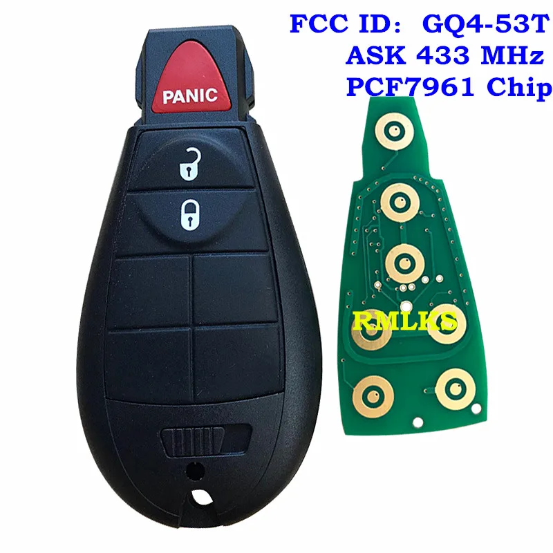Дистанционный брелок Fobik Smart Key для DODGE ram 1500 2500 3500 2013 дистанционный брелок GQ4-53T 433 МГц/PCF7961AG