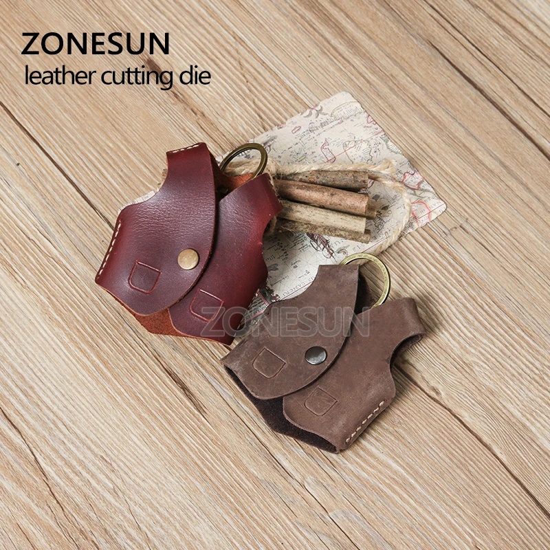 ZONESUN Y006 изготовленный на заказ высекальный штамп для кожи держатель брелка