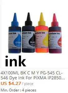 PG-545 CL-546 DIY система непрерывной подачи чернил для Canon PIXMA iP2850 iP2800 MG2400 MG2450 MG2455 MG2500 MG2550 MG2900 MG2920 MG2950 MG2555