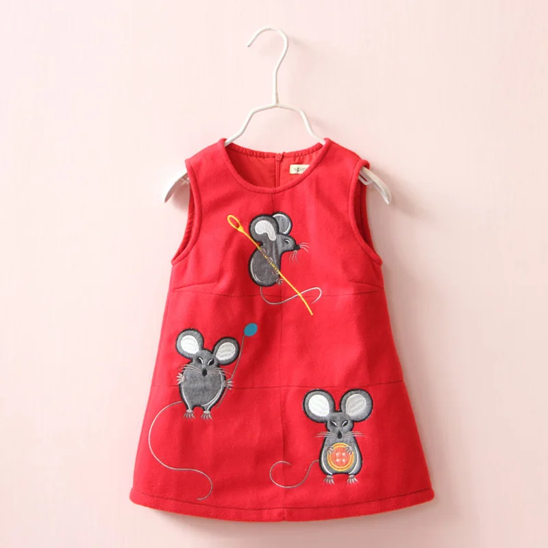 Новинка 2019 года сезон осень-зима платье-майка для девочек Одежда с изображением