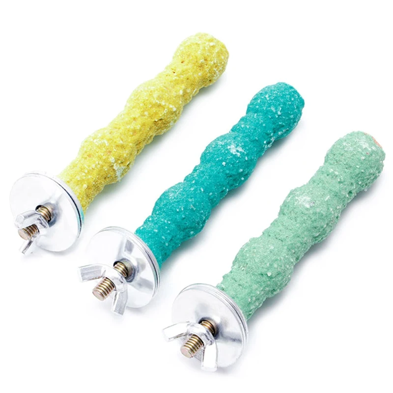 8cm 1pc Pet Paw Grinding Cage Perchs Stand 8x2cm Random Colors For Bird Parakeet Parrot Toys Color | Дом и сад