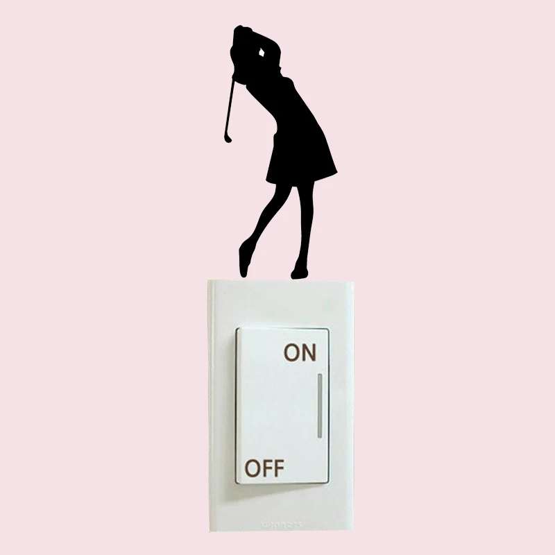 

Golfer Home Decor Light Switch Sticker Bedroom Vinyl Wall Decal 6SS0366