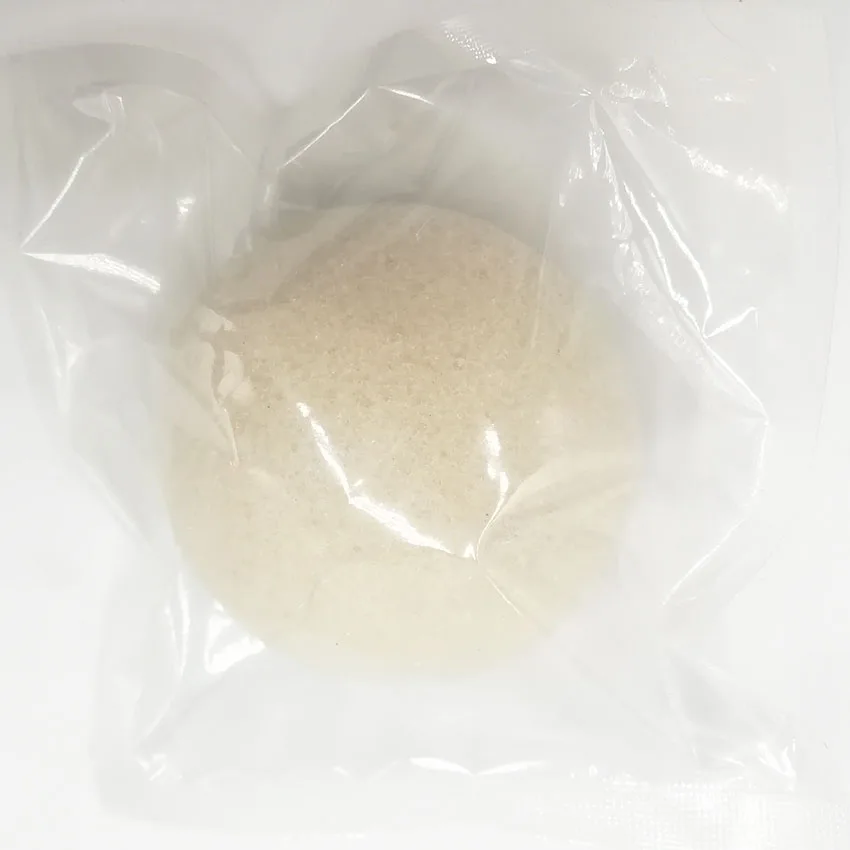 White 70*40 спонж для умывания полукруг сухой натуральный giantarum konjac sponge konnyaku для очищения лица, отшелушивания, купания - Цвет: White