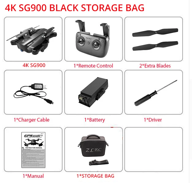 4K Black Storage Bag Бесголовый Радиоуправляемый Дрон 720P 4K HD Двойная камера в реальном времени воздушный видео гонки Дрон Квадрокоптер авто возврат RTF wifi FPV вертолет - Color: 4K Black Storage Bag