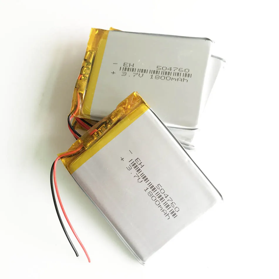 Оптовая продажа 10 шт 3 7 V 1800mAh 504760 литий-полимерный аккумулятор для планшетных ПК