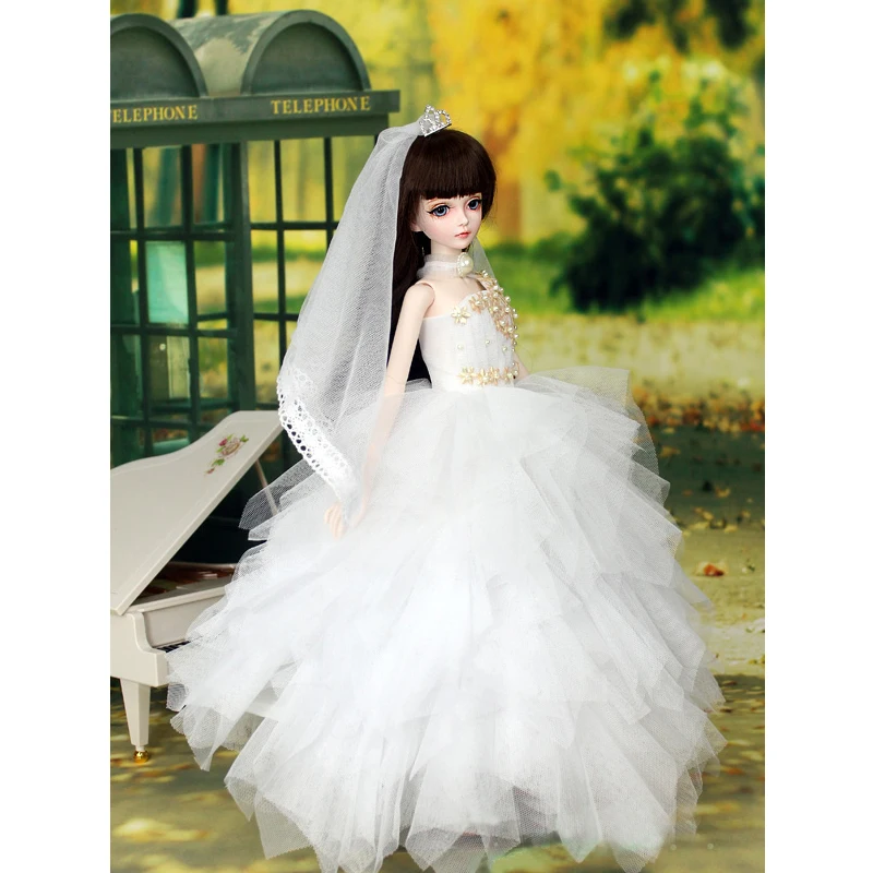 

[wamami] 400# White Sequined Dress/Wedding Dress For 1/3 SD DOD AOD DZ BJD Doll
