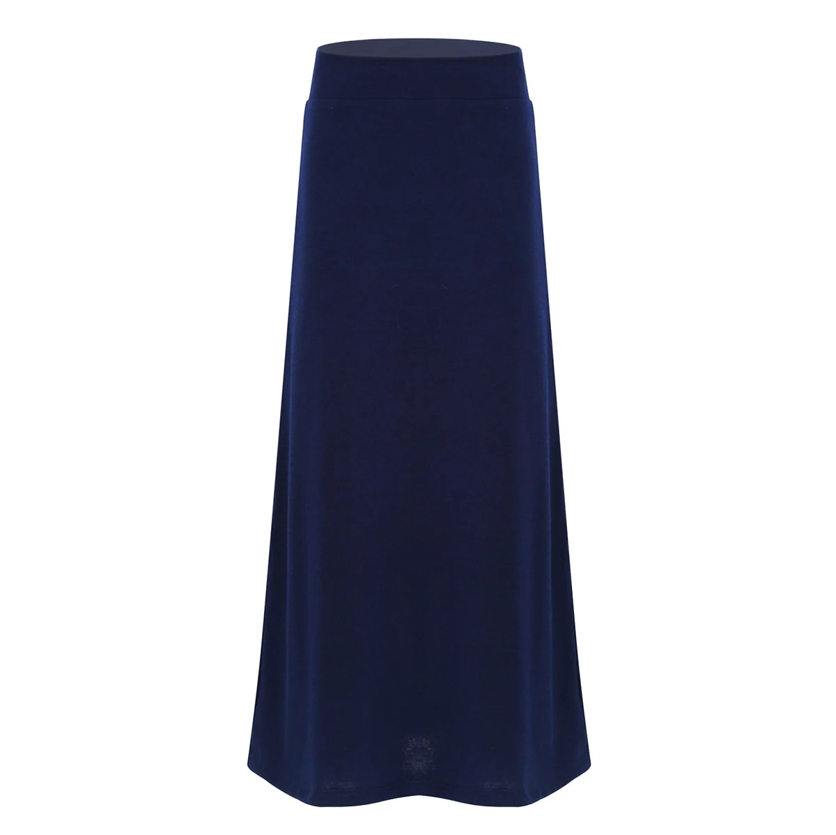 Navy Blue Детские однотонные тянущиеся легкие длинные юбки для девочек; Новинка г.; летние детские юбки с подолом для девочек; юбка; школьные Макси-юбки - Цвет: Navy Blue