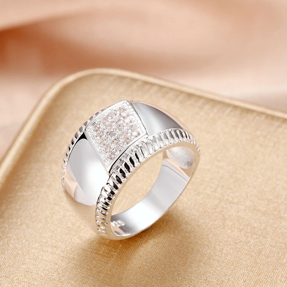 Современные кольца из стерлингового серебра 925 пробы для женщин и мужчин