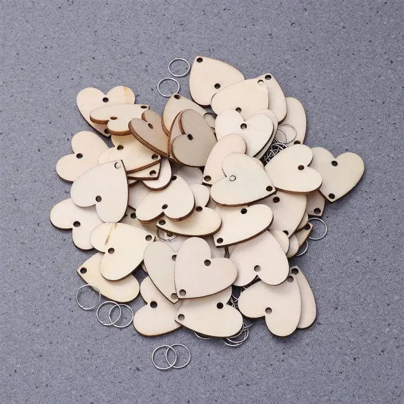 DIY Деревянные ломтики сердца аксессуары для календарей с железными петлями набор