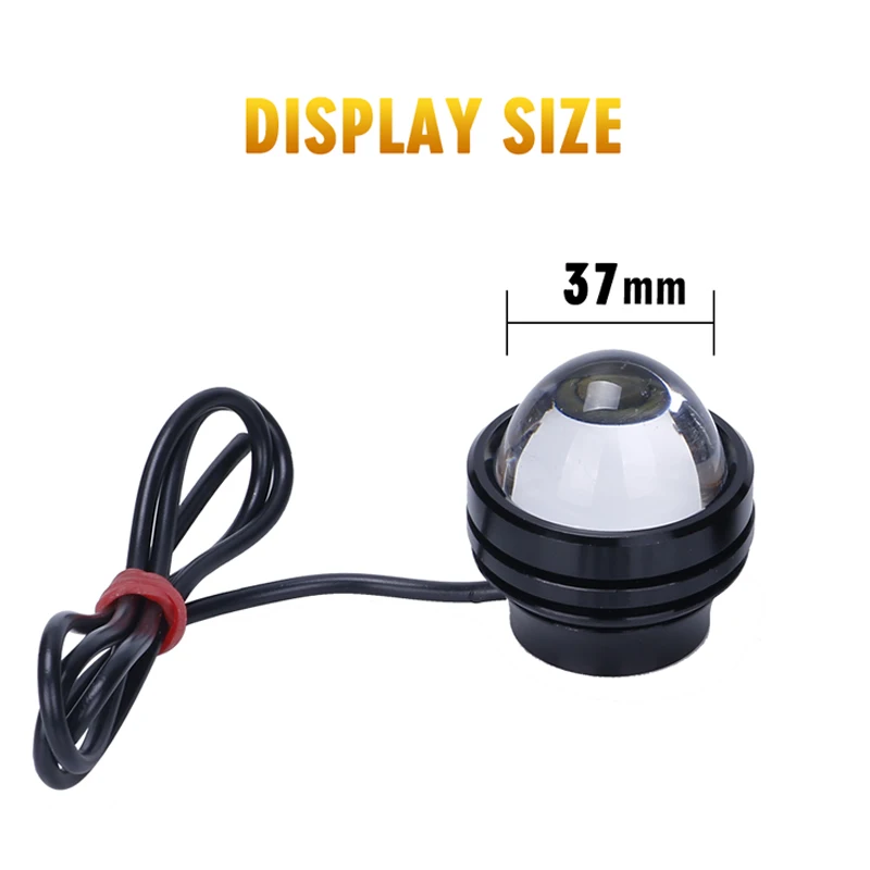CARLitek Car Led Light Projector Lens Fog Lamp Daytime Running Lights DRL Auto External Fish Eagle Eye 12V White 37MM | Автомобили и
