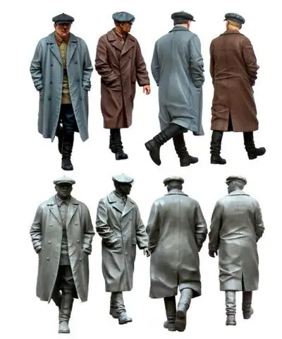 1/35 каучуковая фигурка сотрудник 2 шт./компл. модель Наборы