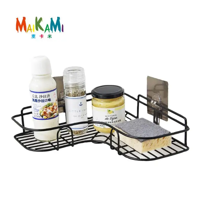 MAIKAMI черная железная угловая полка для ванной косметический стеллаж комнаты дома