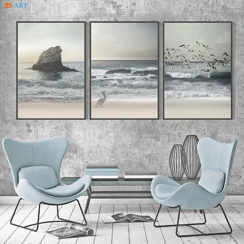 Плакат для пляжа Retro Van Sea Print Ocean Canvas Painting Wall Art Coastal Pictures для гостиной Nordic Decoration Home.