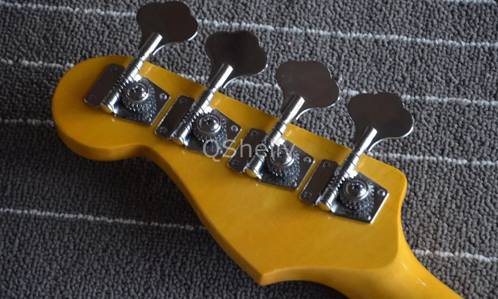 Высококачественный QShelly custom 4 струны p bass винтажный кленовый шейный