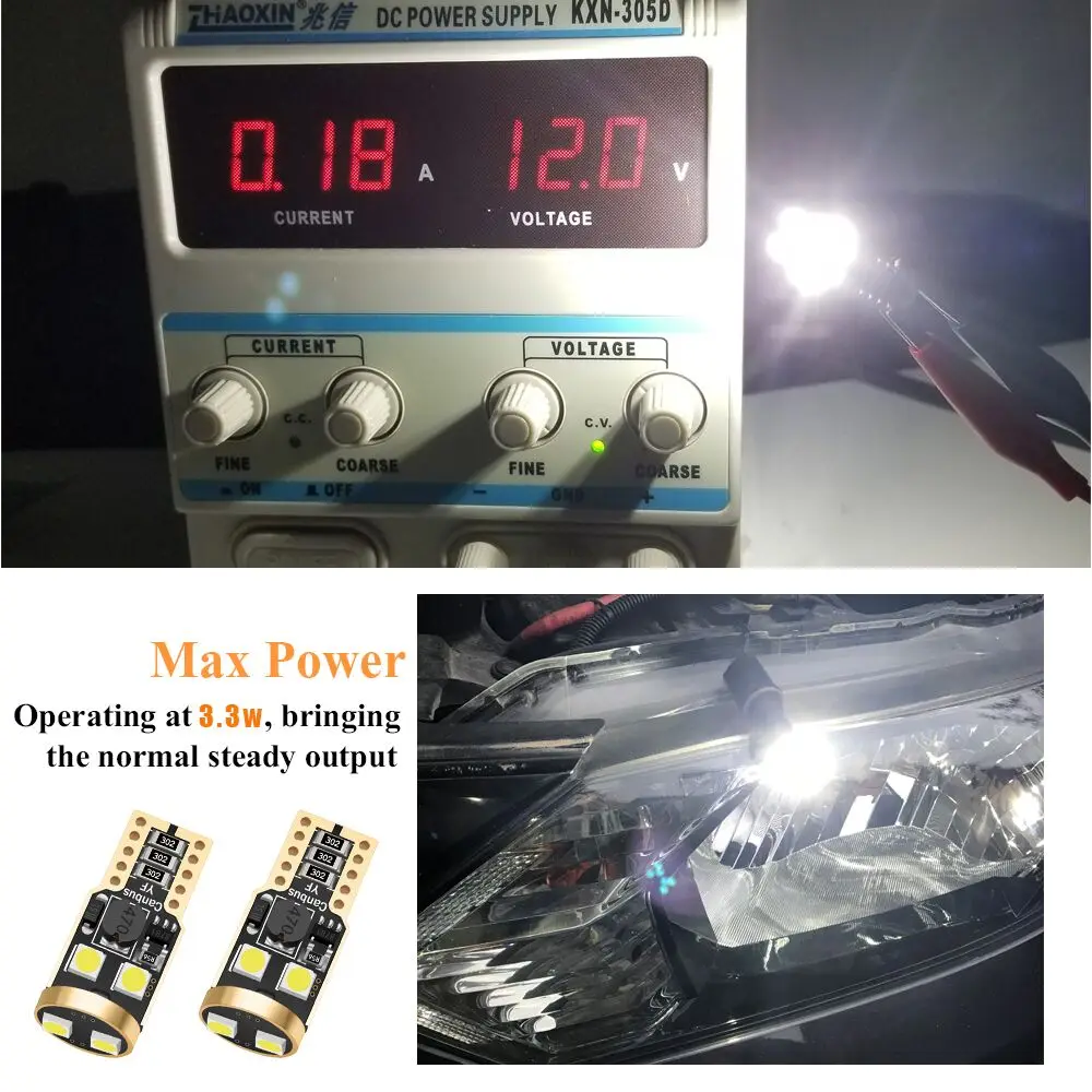 10 20 штук T10 Led Canbus 6SMD 3030 194 50 Клин Парковка купол светильник лампа без ошибок для