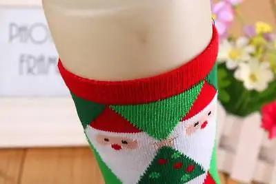 Новый Рождество Носки для девочек снежинка Шерсть зима теплая Женская подарок