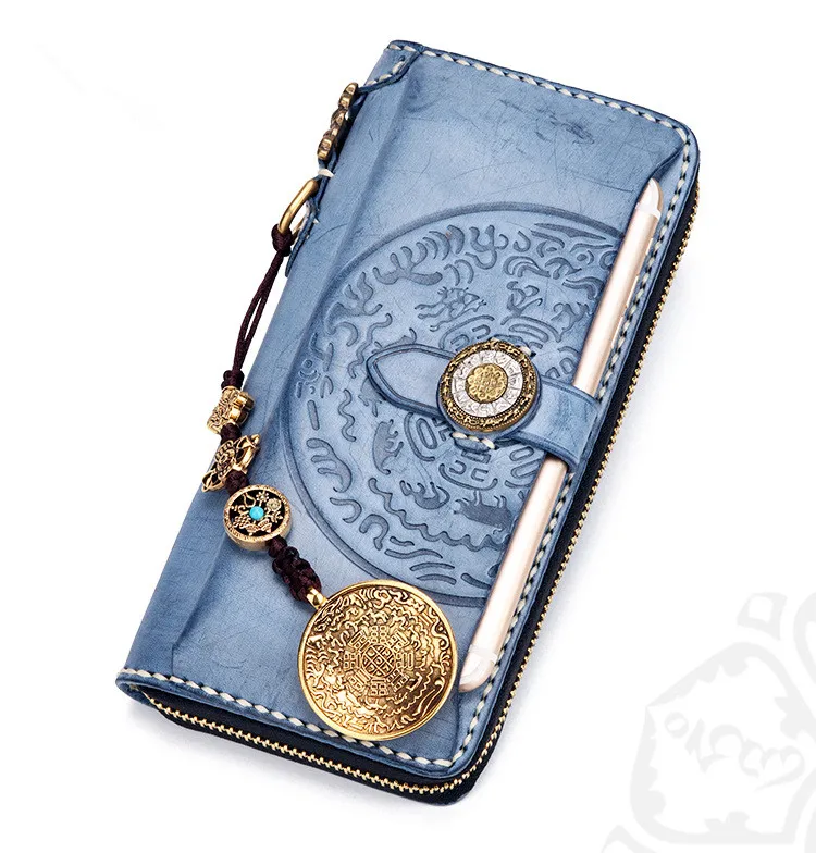 Кошельки из натуральной кожи с ручной гравировкой сумка-тоут резьбой кошельки