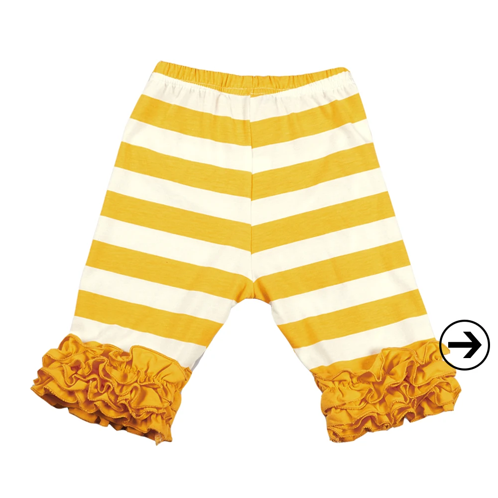 Fashion New Design Toddler Girls Clothing Set Summer Embroidery Boutique Yellow Striped Shorts Baby Remake Outfits | Детская одежда и
