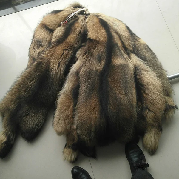 Высококачественный натуральный мех енота натуральная кожа меха | Дом и сад