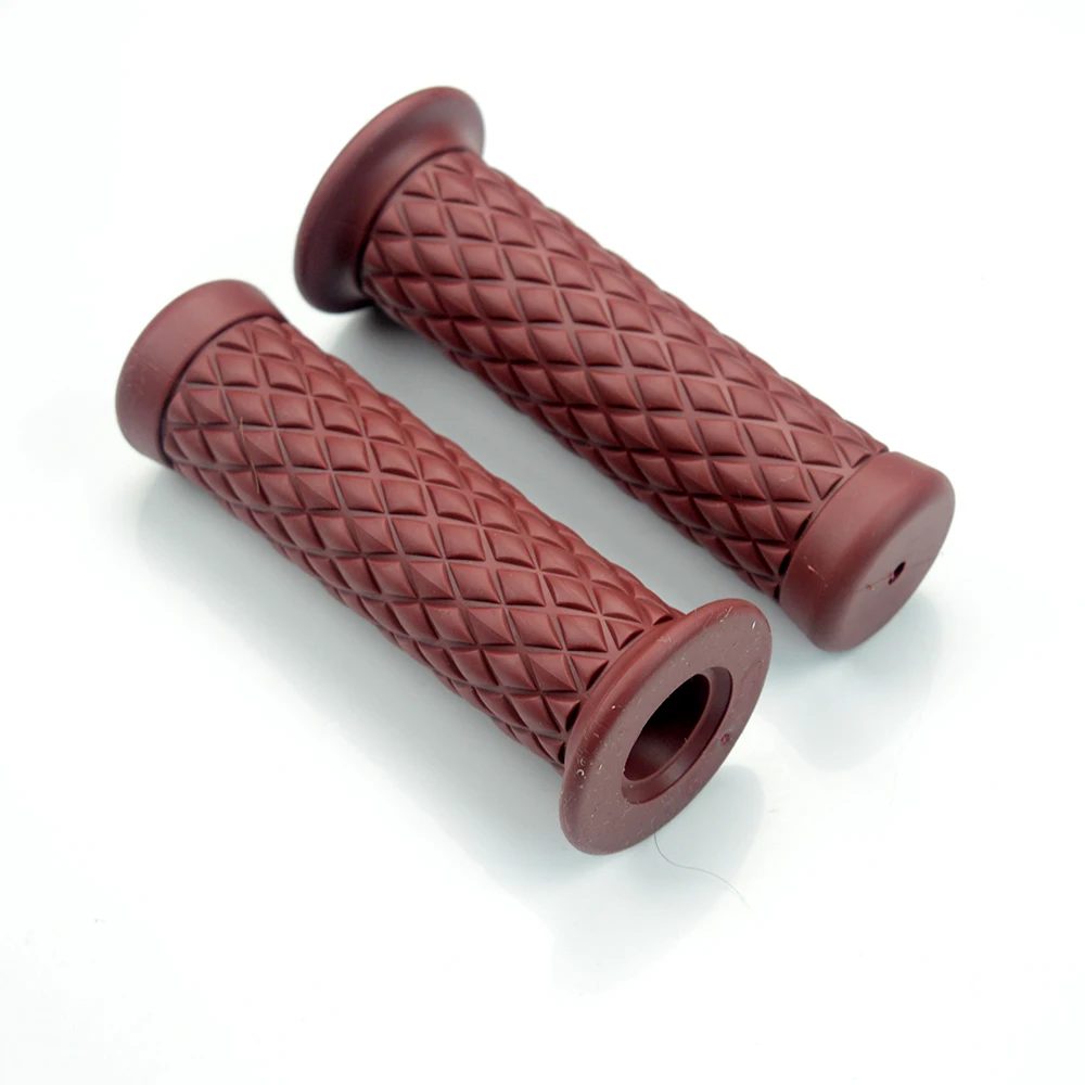 1 пара мотоциклетных рулей 7/8 '' ручной резиновый ретро руль для Honda Suzuki Kawasaki