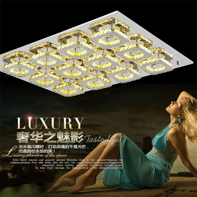 Прозрачный/янтарный светодиодный светильник K9 Хрустальный потолочный для